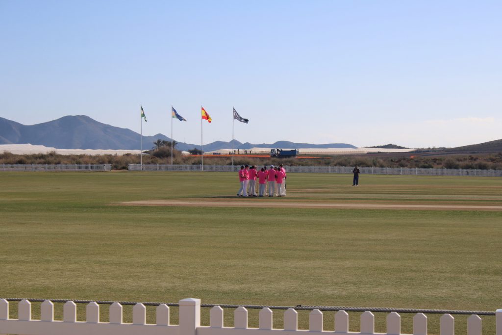 BEP CC CELEBRATE TAKING A WICKET ON THE ICC ACREDITTED MATCH GROUND AT DESERT SPRINGS RESORT (1)