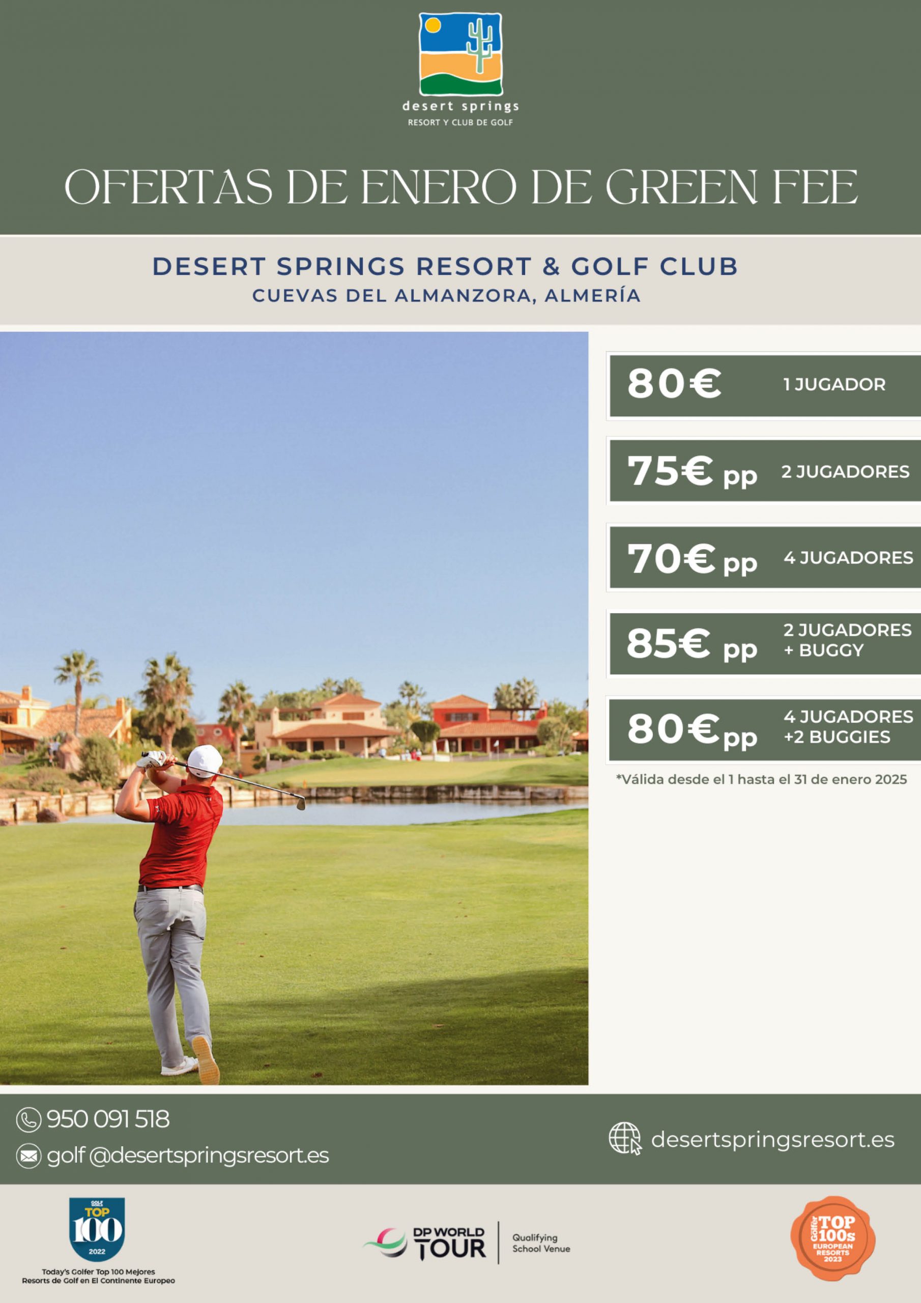 Desert springs ofertas de green fee 2025