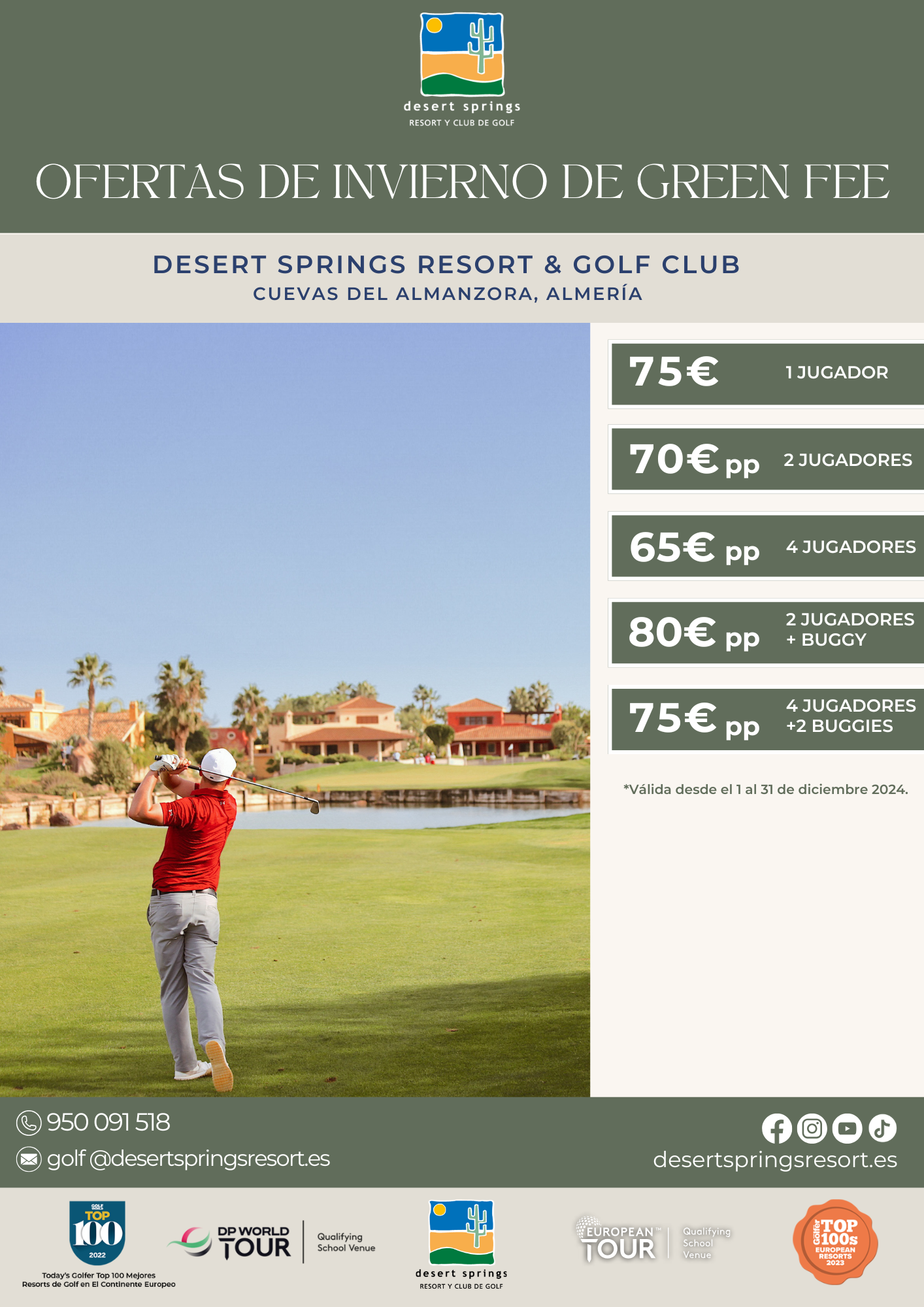 Desert springs ofertas de green fee 2024