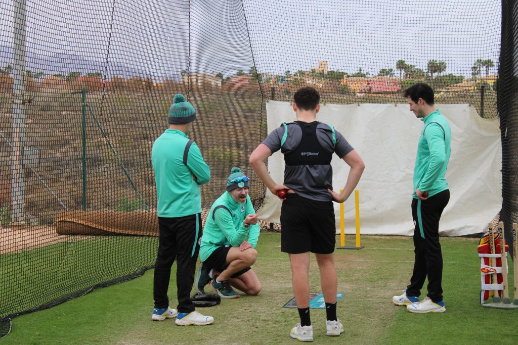 Cricket Ireland Spin Bowlers train at the Cricket Academy, January 2024